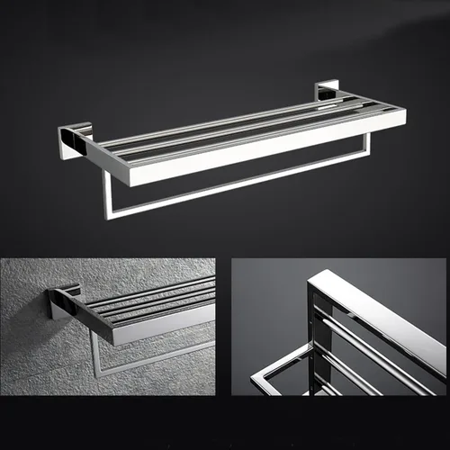Miniatura 2 de Towel Racks for Bathroom, Towel Rack Wall Mounted with Tower Bars, Stainless Steel Bathroom Shelf, Hand Towel Holder for Bathroom Wall, Bathroom
