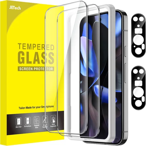 Miniatura 19 de JETech Protector de pantalla para Google Pixel 6a de 6.1 pulgadas con protector de lente de cámara, herramienta de fácil instalación, compatible