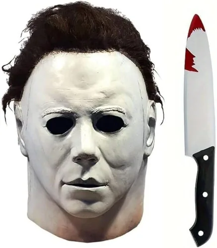 Boolavard Máscaras de Michael Myers para Halloween, disfraz de terror, cosplay, accesorios de látex Multicolor