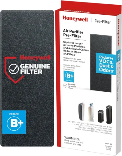 Honeywell Filtro purificador de aire HRF-B1, paquete de 1 – Filtro de aire de alérgenos aerotransportados para el polvo, incendios forestales/humo,