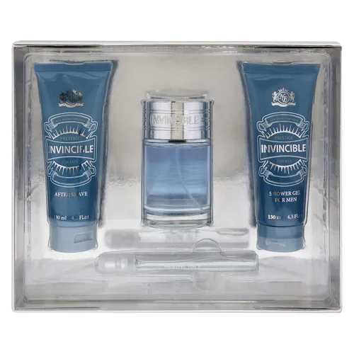 Miniatura 5 de New Brand Invincible by New Brand - Juego de regalo de 4 piezas de 3.3 onzas EDT en aerosol, 0.5 onzas EDT aerosol, 4.3 onzas después del afeitado