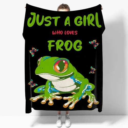 Miniatura 13 de Manta personalizada con nombre "I Just Really Like Noodle Frog", regalo divertido para niñas/niños, para sofá, cama, dormitorio, sala de estar