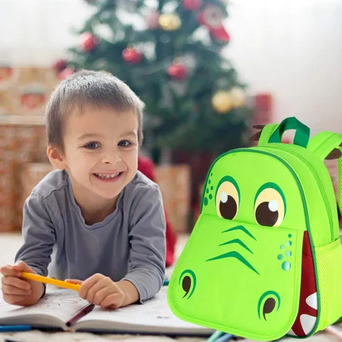 Miniatura 8 de gxtvo Mochila de dinosaurio para niños, mochila preescolar para niños pequeños, mochila escolar de animales de dibujos animados de 12 pulgadas