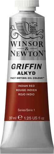 Miniatura 45 de Winsor & Newton Griffin Alkyd - Pintura al óleo de secado rápido, tubo de 1.25 onzas líquidas, Siena quemada