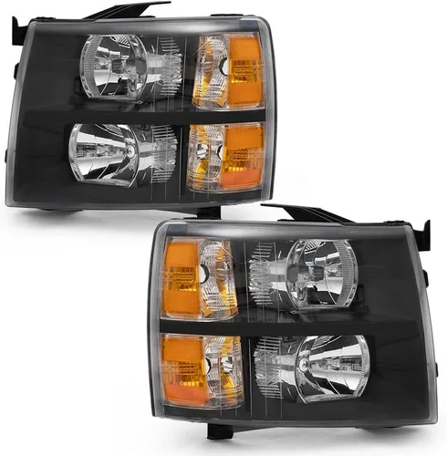 G-PLUS Conjunto de faros, compatible con Chevy Silverado 2007 2008 2009 2010 2011 2012 2013 2014 Chevy Silverado parachoques faro, lente