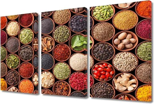 Miniatura 20 de Arte de pared con frutas y verduras, surtido de frutas y verduras frescas, lienzo, pósteres de pintura de frutas y verduras, decoración de pared, 3