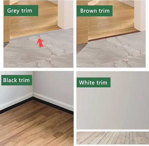 Miniatura 3 de Tira de transición de suelo autoadhesiva, tira de borde de umbral de PVC adecuada para transición de umbral de alfombra con una altura inferior a