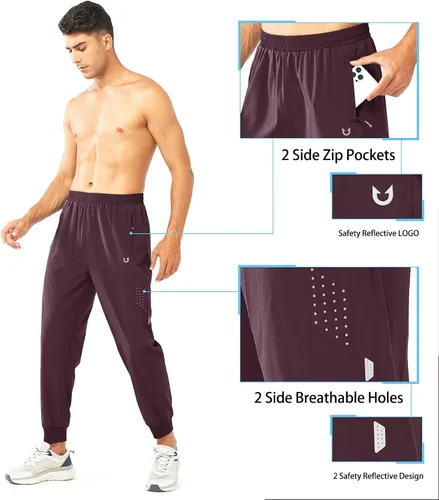 Miniatura 4 de NORTHYARD Pantalones deportivos para correr para hombre, ligeros, de secado rápido, para gimnasio, deportes activos, entrenamiento en pista