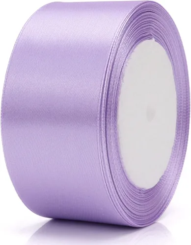 Miniatura 4 de Nsilu Cinta de satén de 25 yardas de 1-1/2 pulgadas de ancho adecuada para bodas, fiestas y cajas de regalo (morado claro, 1-1/2 pulgadas)
