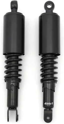 Amortiguadores traseros negros con cubierta – Ojo/Clevis – 12.638 in (12 5/8 pulgadas) – Compatible con Honda CB400 CL400 SL350 CB360 CJ360 CL360