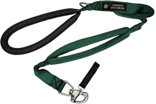 Miniatura 13 de Correa de perro resistente de 6 pies – Broche de liberación rápida, mango Dyneema, impermeable, 316 inoxidable, hecho a mano en Estados Unidos Negro