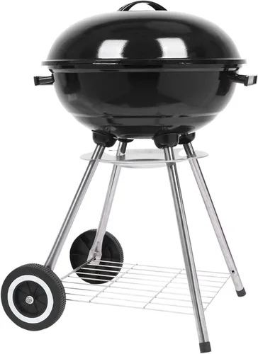 Miniatura 7 de Parrillas de carbón de 18 pulgadas con ruedas, parrilla de hervidor para cocinar al aire libre, barbacoa, barbacoa, parrilla de carbón con estante