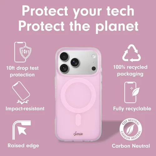 Miniatura 5 de Sonix - Funda para iPhone 17 Pro Max, compatible con MagSafe, probada contra caídas de 10 pies, rosado, jalea