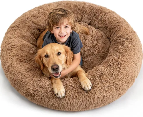 Miniatura 11 de Premium Donut Dog Bed,Dual Memory Foam Orthopedic Beds for Large Sized Dogs,Thick Cooling Gel Fluffy Calming Pet Couch with Removable Waterproof