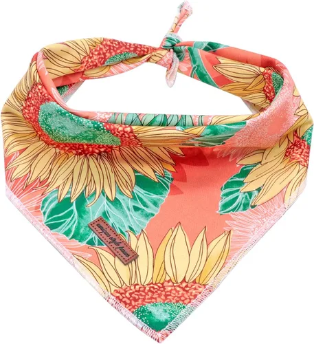 Miniatura 36 de Unique Style Paws Bandanas para perros, 1 unidad, lavables, de algodón, triangular, para otoño, con margaritas de abeja, para perros y gatos