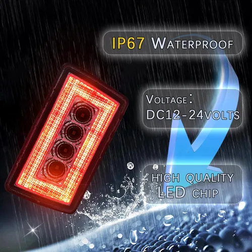 Miniatura 6 de JDM Luz Antiniebla Trasera con Lente Roja para Parachoques Funciona como Luz de Marcha, Luz de Freno, Luz de Reversa Compatible con Subaru WRX STI
