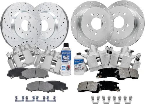 Miniatura 88 de Detroit Axle - 4 rotores de freno para Chevrolet Cruze Volt Orlando Verano, rotores de freno de disco perforados y ranurados de repuesto : rotor