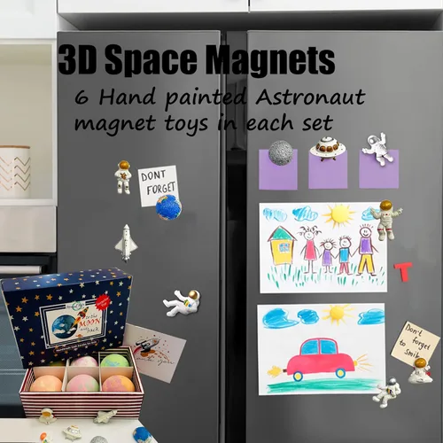Miniatura 5 de Bombas de baño Galaxy para niños con sorpresa en el interior, bombas de baño de burbujas orgánicas con juguetes educativos del espacio exterior