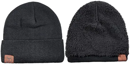 Miniatura 3 de Winter Beanie for Men Women Cold Weather Thermal Fleece Lined Knit Hat Warm Cuffed Stocking Cap