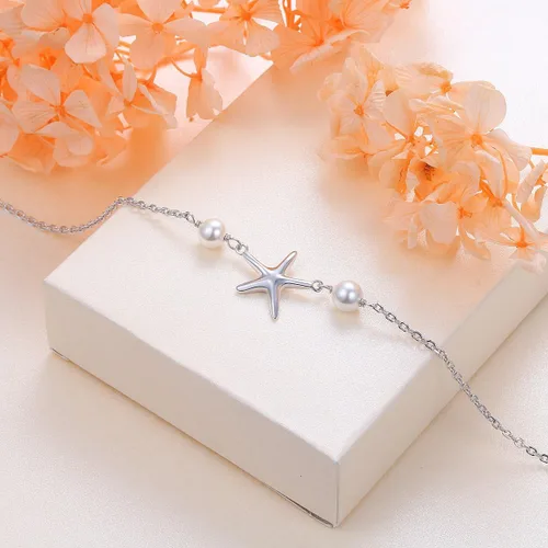 Miniatura 4 de ALPHM - Tobillera para de plata esterlina ajustable, para mujer