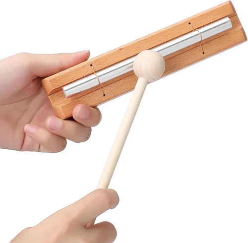 Energy Chimes Campanillas de Percusión: Instrumento Musical de Campanilla de Tono Individual con Mazo para Yoga, Meditación, Sanación con Sonido,