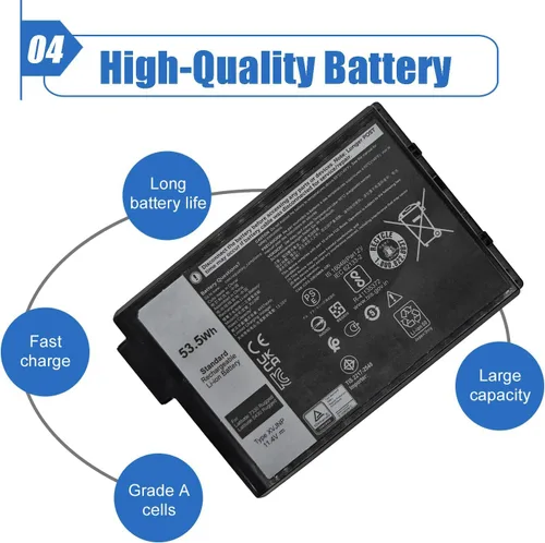Miniatura 5 de Reemplazo de batería para portátil XVJNP de 53.5 Wh para Dell Latitude 5430 Rugged Latitude 7330 Serie robusta 6JRCP 06JRCP M0TN3 0M0TN3 KD1CT