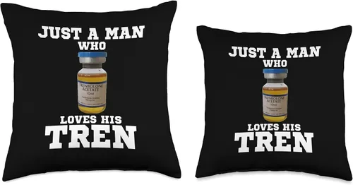 Miniatura 3 de Just a man who loves his tren Gym steroids Throw Pillow