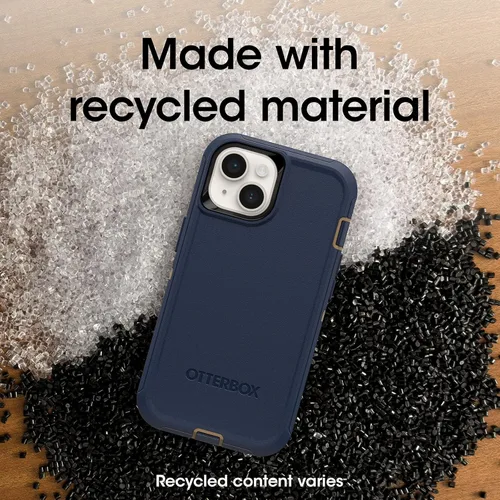 Miniatura 7 de OtterBox Funda para iPhone 14 y iPhone 13 Defender Series - Zapatos de gamuza azul (azul), resistente y duradero, con protección de puerto, incluye