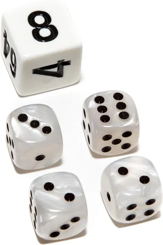 Miniatura 30 de Bello juegos Deluxe dados de imitación de mármol sets-black/, Azul, 5/8