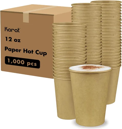 Miniatura 38 de Karat Taza de papel para café expreso de 4 oz, 1000 unidades, taza desechable para enjuague bucal, para bebidas calientes y frías, blanca (C-K504W)