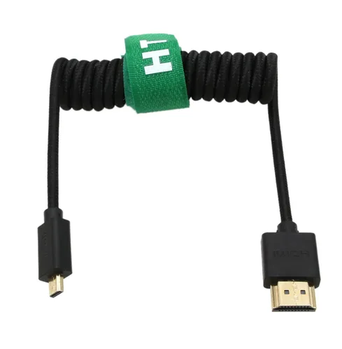 Miniatura 4 de Micro HDMI a HDMI 8K 4K 60p Negro trenzado en espiral 11.8 in Cable para Canon R8 R10 Sony A7C A7RIV ZV-1 S5 X-T4 Z50 Cámara ATOMOS Ninja V F5pro