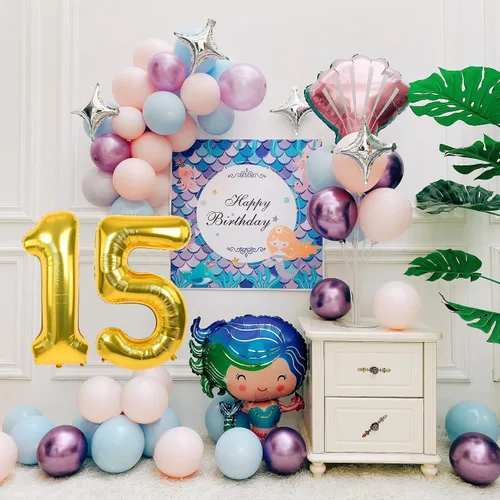 Miniatura 2 de Globos grandes de 40 pulgadas de números del 0 al 9, globos numéricos para decoración de fiesta de cumpleaños, globos de helio de aluminio