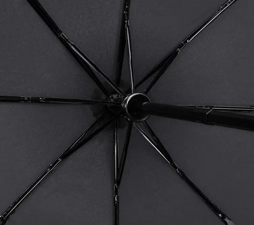 Miniatura 4 de YumSur Paraguas de viaje automático compacto, paraguas plegable resistente al viento con diseño de gotas de lluvia impresas, cierre de apertura