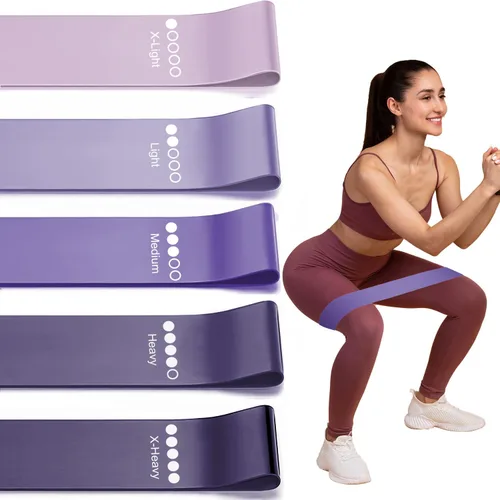 Miniatura 6 de Resistance Loop Exercise Bands for Working Out, Fitness Elastic Bands, Workout Bands for Home Gym, Stretching, Yoga, Pilates, Physical Therapy