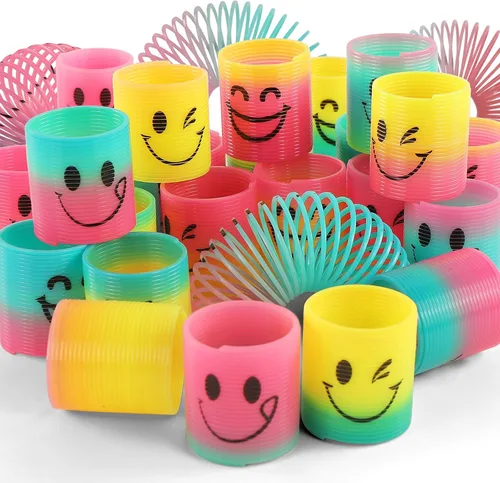 Miniatura 6 de Paquete de 30 Resortes Mágicos Arcoíris Fidget Anti-Estrés, Mini Resortes Espiral, Juguetes al Granel para Recuerdos de Fiesta, Premio de Carnaval