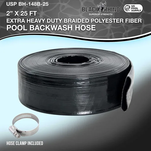 Miniatura 2 de U.S. Pool Supply Manguera de retrolavado para piscina de 2 pulgadas de diámetro x 25 pies - Manguera de descarga para bomba, filtro de arena