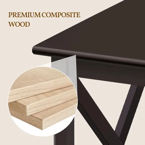 Miniatura 7 de Yaheetech X-Design - Juego de 2 mesas auxiliares para sofá con estante de almacenamiento, soporte lateral de 2 niveles, mesa pequeña para sala