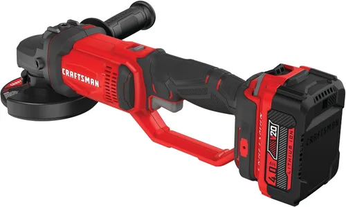Miniatura 10 de CRAFTSMAN V20 Kit de herramientas de amoladora angular inalámbrica, 4-1/2 pulgadas, batería y cargador incluidos (CMCG400M1)