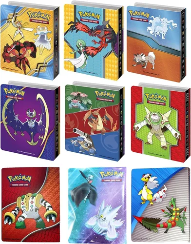 Miniatura 2 de Paquete de 4 carpetas de mini álbumes de Pokémon para tarjetas, fundas incluidas, protege tu mazo con estilo, gráficos geniales con tus personajes