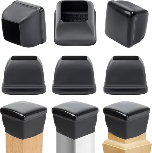 Miniatura 28 de Ezprotekt Deslizadores de patas de silla para alfombra, 8 piezas rectangulares para alfombras, almohadillas para muebles, tapas protectoras de patas