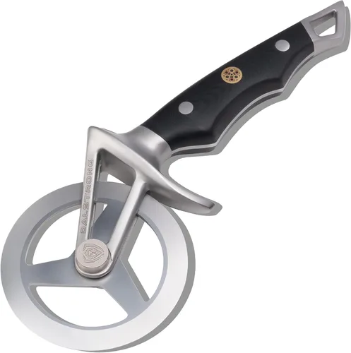Dalstrong Orbit Razor - Rueda cortadora de pizza, acero inoxidable #304 de 0.079 in, giratoria de tres radios, mango G-10, para pizza casera, pan