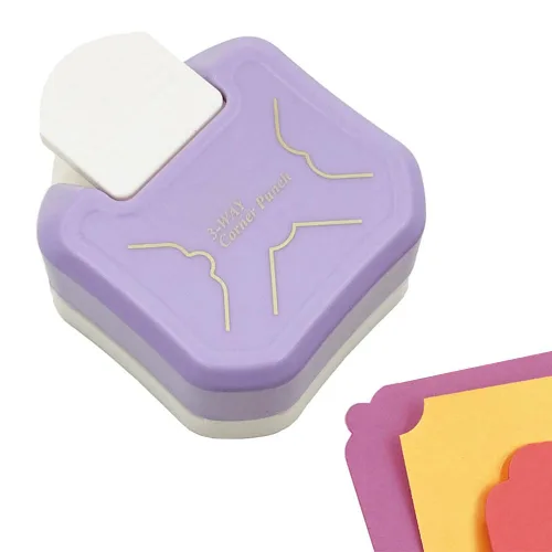 Miniatura 7 de Perforadora de esquina de papel 3 en 1, perforadoras para manualidades, perforadora de agujeros DIY, para hacer tarjetas con fotos y álbumes de Verde