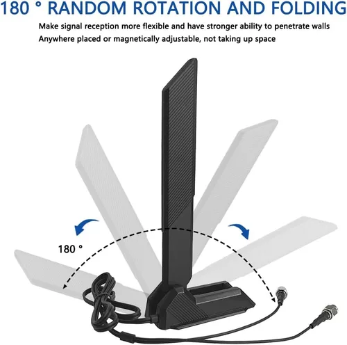 Miniatura 4 de ZAHARA Antena WiFi 6E de tres bandas RP-SMA de 2.4/5.8/6GHz para ASUS ROG Strix B550-F Gaming WiFi II/B550-PLUS/Prime B450M-A II/ROG Strix B650-A