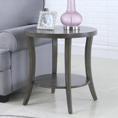 Miniatura 4 de Roundhill Furniture Juego de mesa de centro ovalada Perth contemporánea, color gris