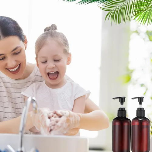 Miniatura 6 de 48 piezas dispensador de loción con bomba recargable dispensador de champú acondicionador dispensador de jabón de manos plástico vacío 8 oz/250 ml