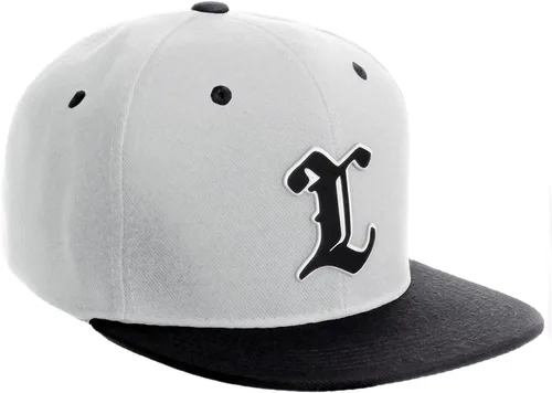 Miniatura 1552 de Daxton Gorra clásica con visera de billete plano con letras del alfabeto inglés antiguo de la A a la Z