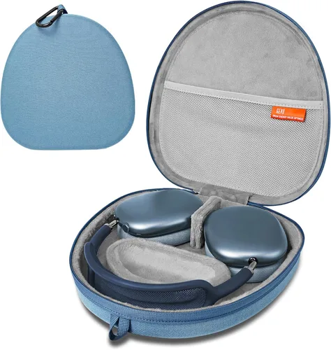 Funda de viaje Sleep Mode para AirPods Max, funda rígida de transporte GEVO para auriculares Apple AirPods Max, bolsa de almacenamiento portátil Azul