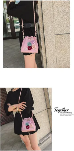 Miniatura 3 de Bzybel - Bolso de mano para mujer, diseño de flores en 3D