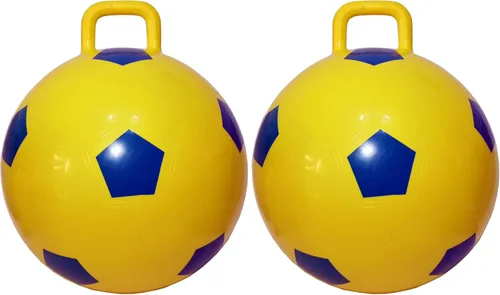 Miniatura 10 de AppleRound Pelota espacial con bomba en estilo de fútbol, 18 pulgadas de diámetro para edades de 3 a 7 años, gorila canguro, Hoppity Hippity Blanco