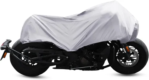 Miniatura 11 de X AUTOHAUX Cubierta de Motocicleta para Moto de Calle Scooter Media Cubierta Ligera Exterior Impermeable Protector contra Lluvia y Polvo Negro